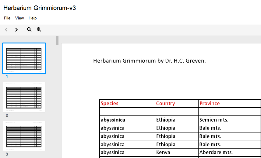 View the Herbarium Grimmiorum online view online